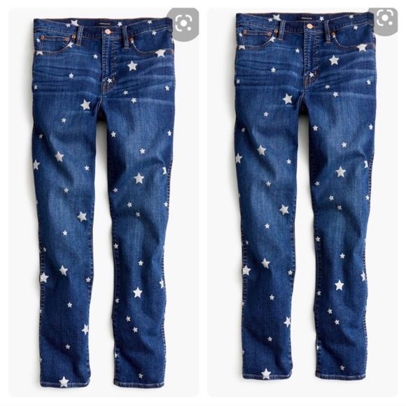 New J Crew Vintage straight jean with star print - Picture 2 of 9
